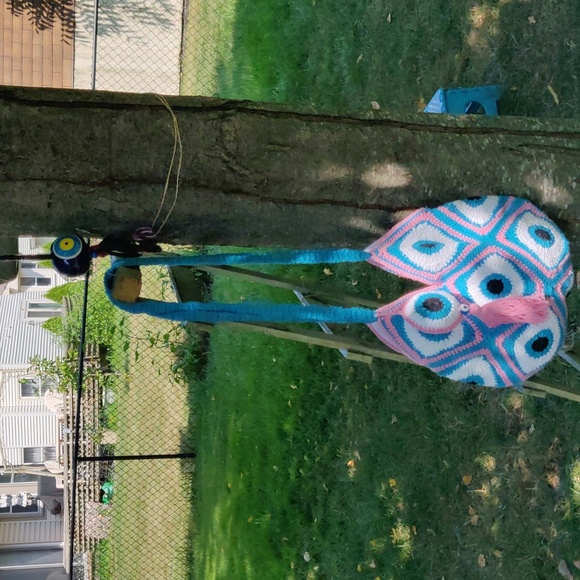 Handmade Crochet Women's Evil 👀 Eye Design Shoulder Bag - Picture 15 of 15